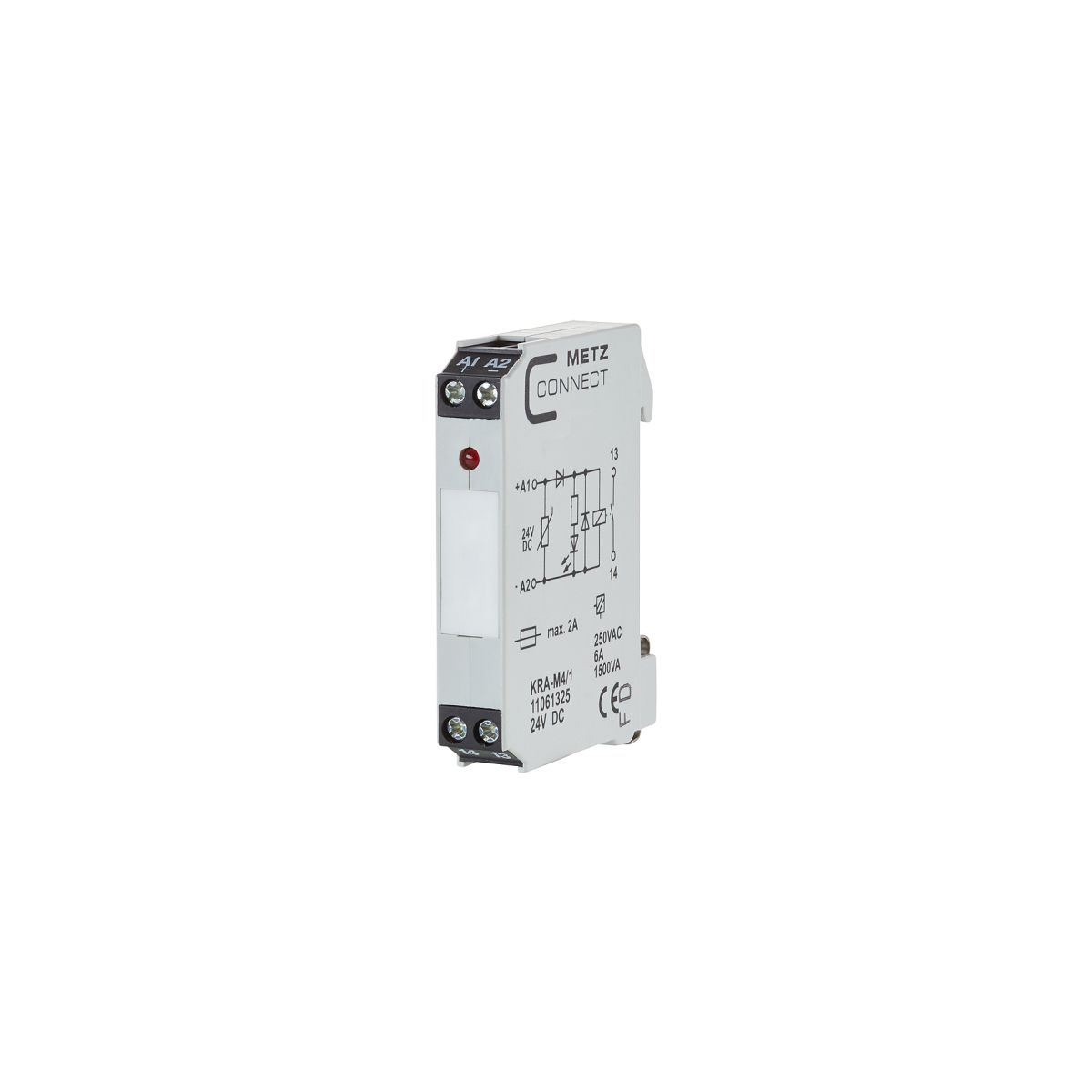 Koppelbaustein elektromechanisch / KRA-M4/1, 1 Schliesser, 24 V DC, 6A