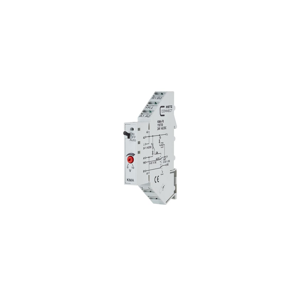 Trasduttore analogico KMA-F8, 24 V CA/CC, 0-10 V CC, On/Off/Auto