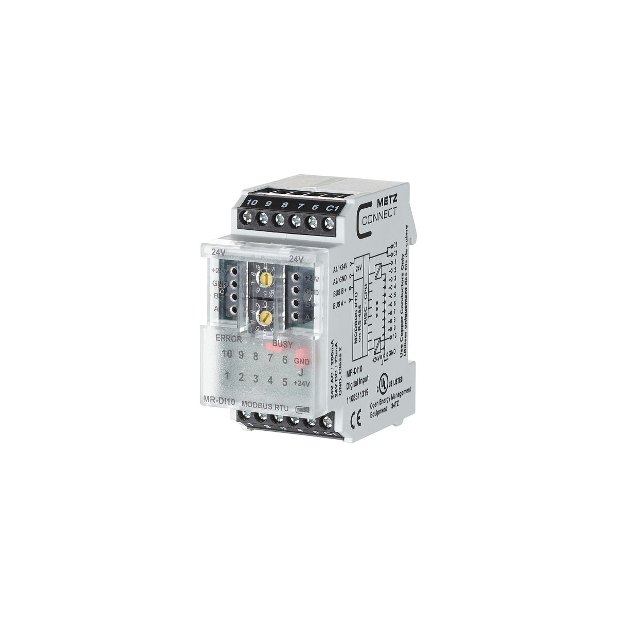 Modbus RTU Modul MR-DI10 mit 10 digitalen Eingängen