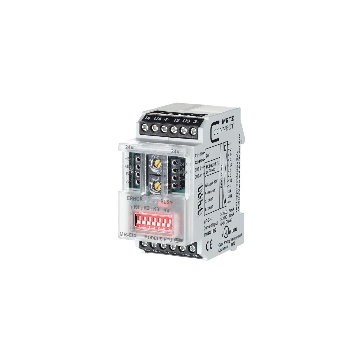 Modbus RTU Modul MR-CI4 mit 4 analogen Eingängen