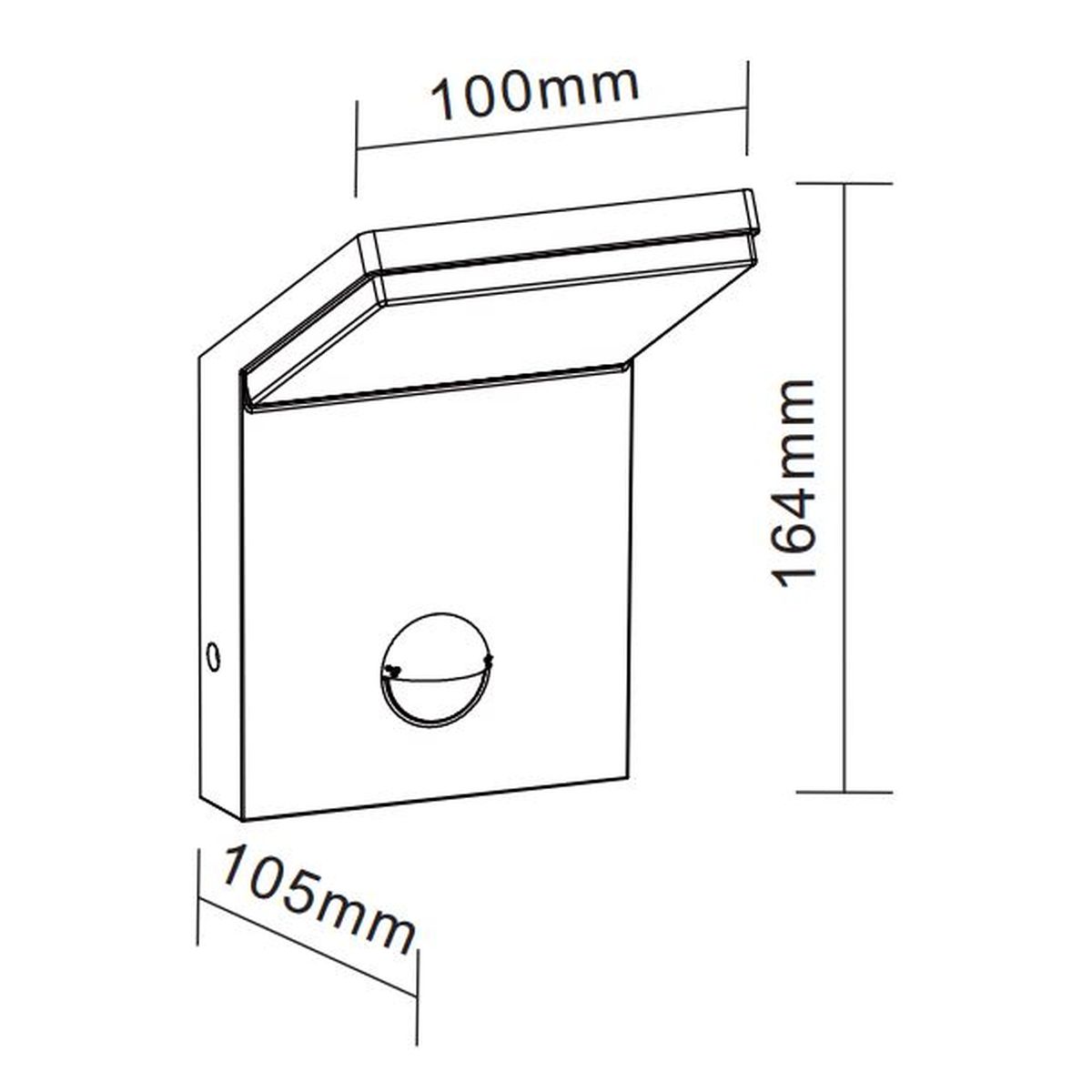 Elegante LED-Wandleuchte ELBRO, 9.5 W, weiss, 3000 K, 600 lm, IP54, PIR Bewegungsmelder
