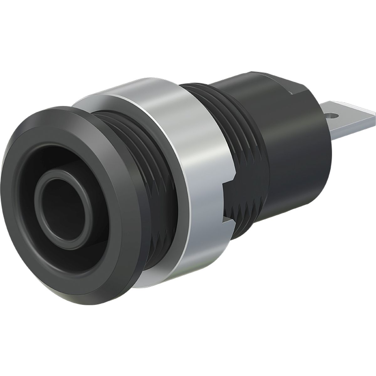 Einbaubuchse 4 mm CAT III 1000V 24A schwarz