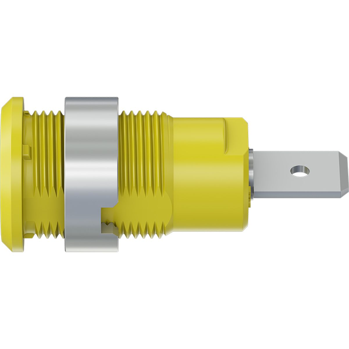 Einbaubuchse 4 mm CAT III 1000V 32A gelb-grün – Bild 3