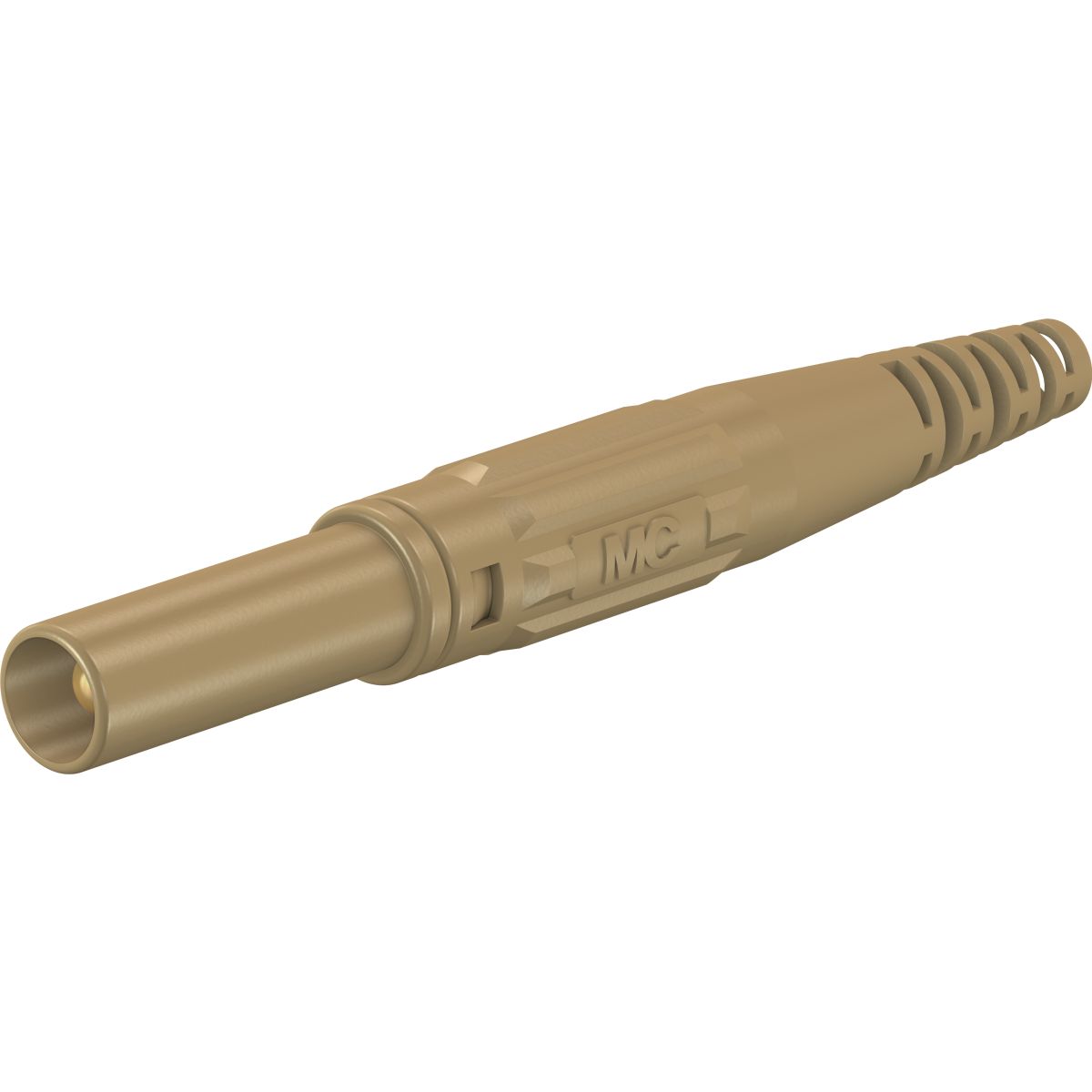 Sicherheitsstecker 4 mm mit Schraubanschluss braun