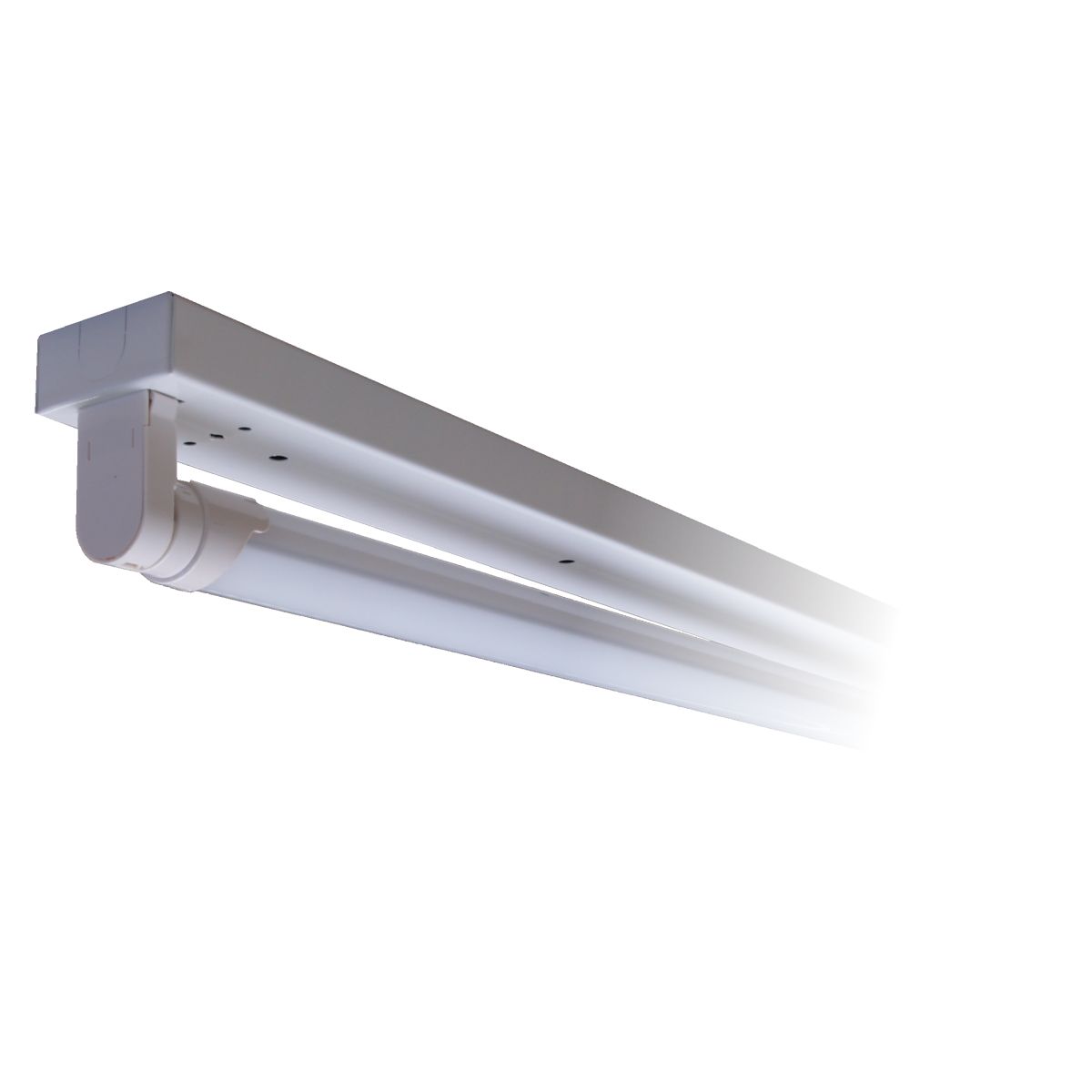 Lampe poutre pour tube LED T8, 120 cm, blanc, zincor, 1230 x 50 x 64 mm, Slim Line