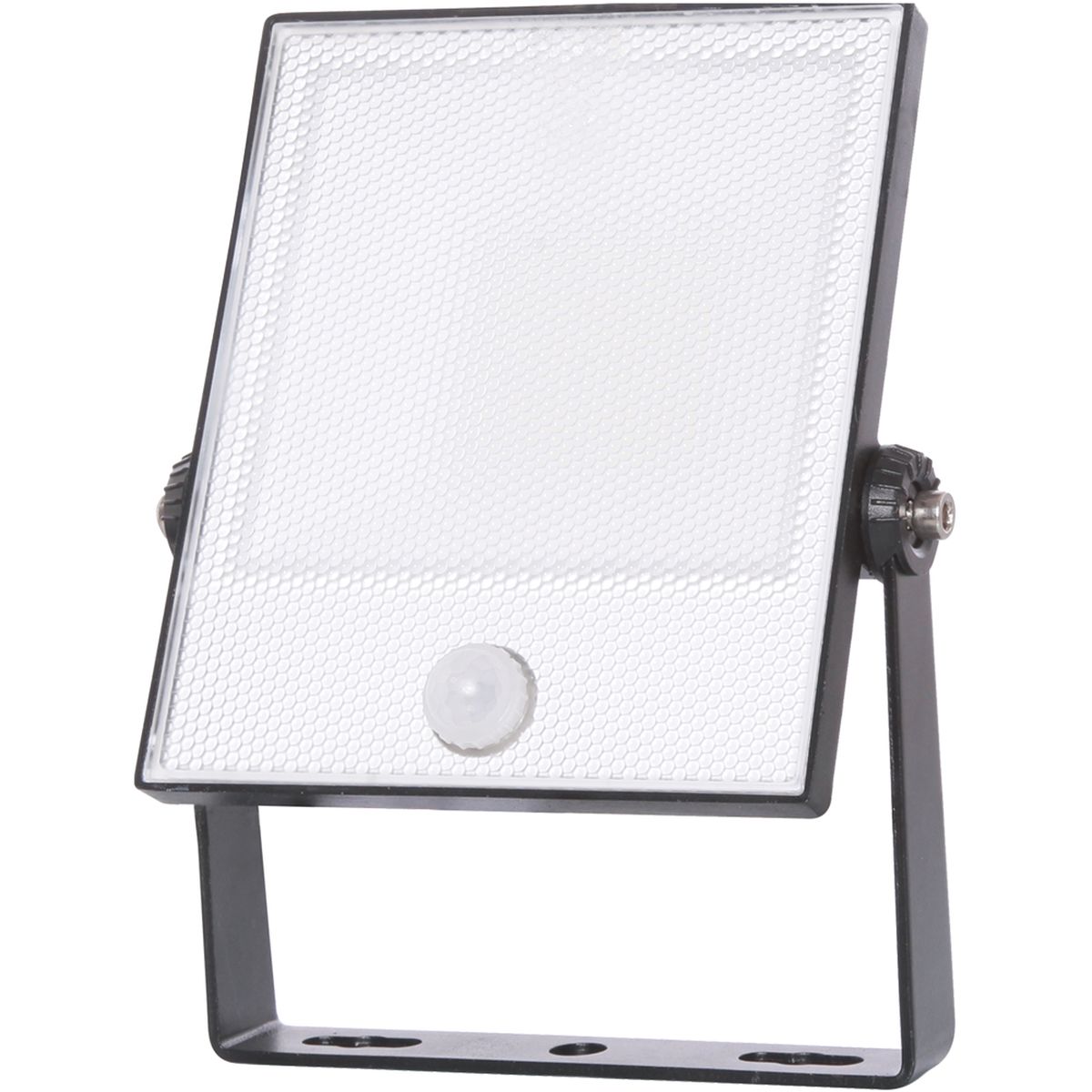 LED Scheinwerfer mit schlankem und modernem Gehäuse und hoher Lichtausbeuchte, mit Bewegungsmelder, IP65, 5000 K, 50 W, 5000 lm, Abmessung 222 x 301 x 52 mm