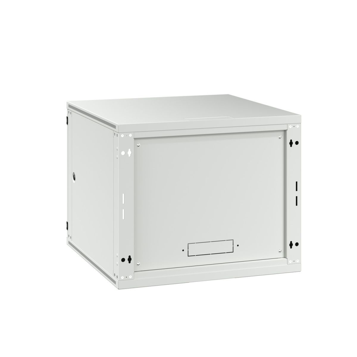 Wandschrank 6HE 19" B x T x H 530x400x332mm, grau Glastür, Blechrückwand – Bild 2