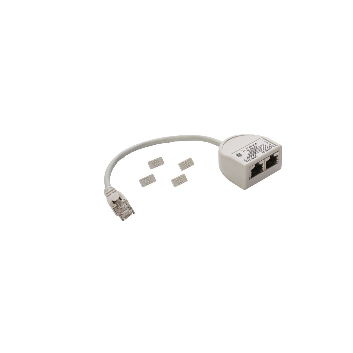 Y-Adapter 1xRJ45m : 2xRJ45f/s Schema f