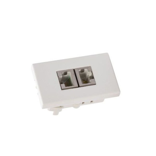 Dose ISDN FLF 2xRJ45 g weiss