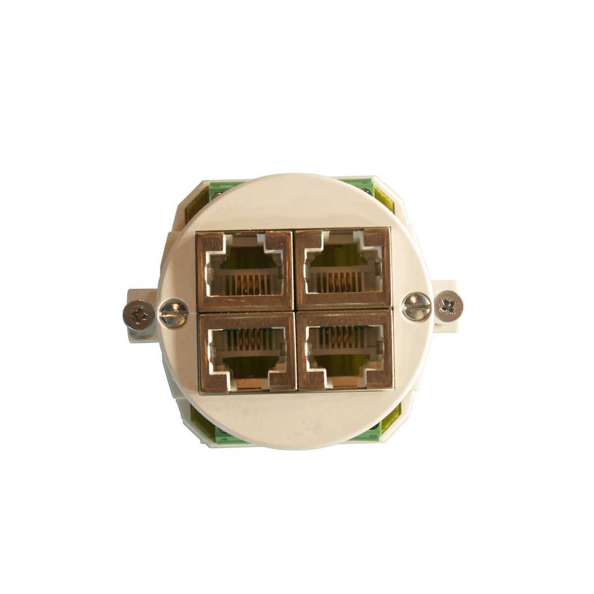 Dose ISDN P-Apparat Ø43 4xRJ45s g weiss