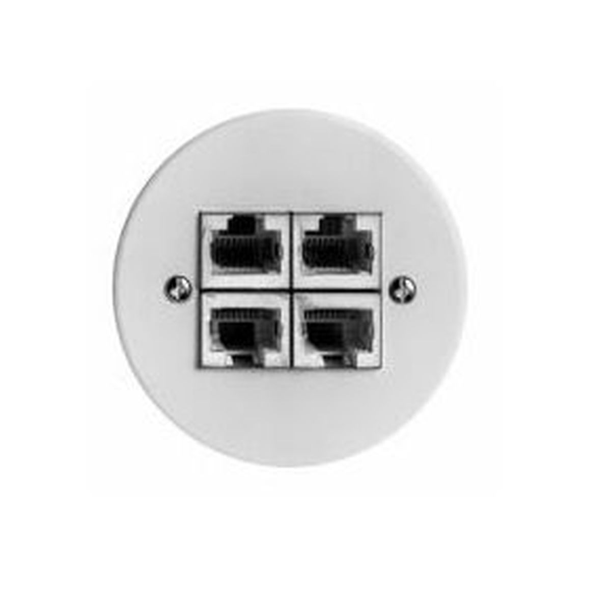 Dose ISDN P-Apparat Ø58 4xRJ45s g weiss