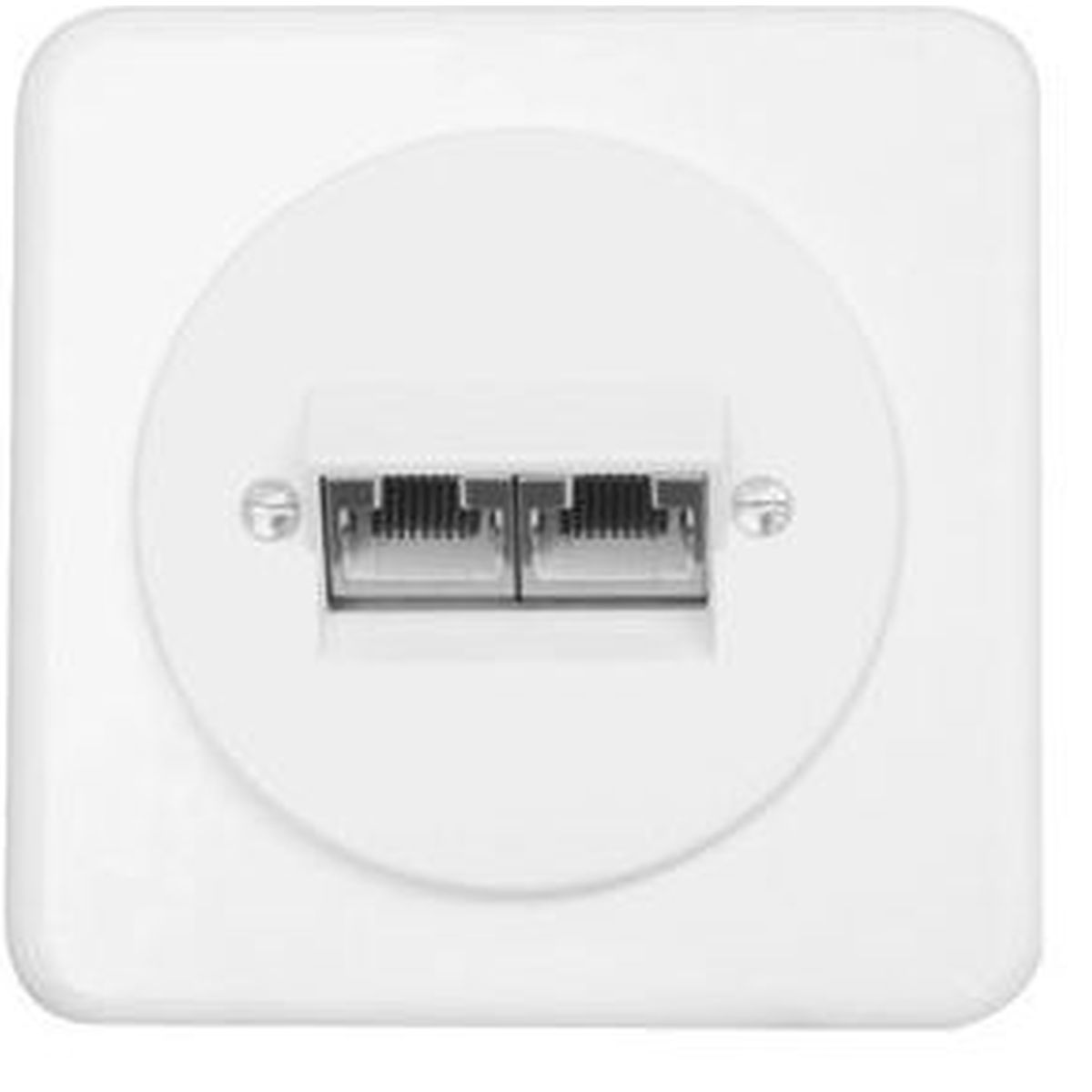 Dose ISDN PMI Ø58 2xRJ45s g weiss