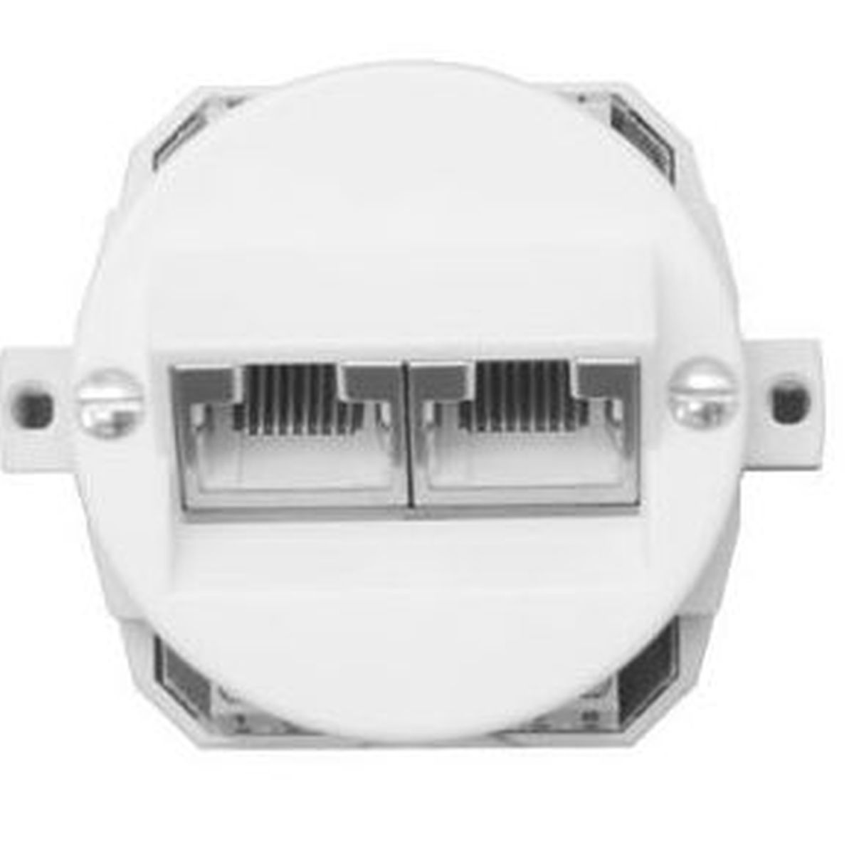 Dose ISDN P-Apparat Ø43 2xRJ45s g weiss