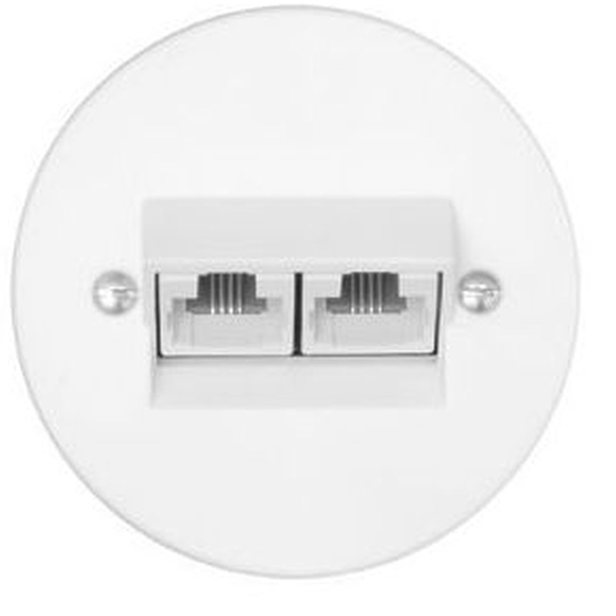 Dose ISDN P-Apparat Ø58 2xRJ45s g weiss