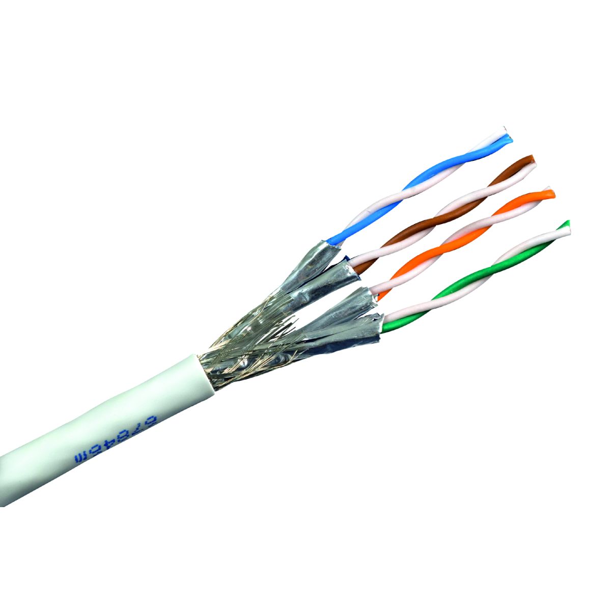 Installationskabel Kupfer Draka PREMIUM Cat.7, S/FTP, bis 1200MHz, AWG23, LS0H, grau, 1000m, Eca