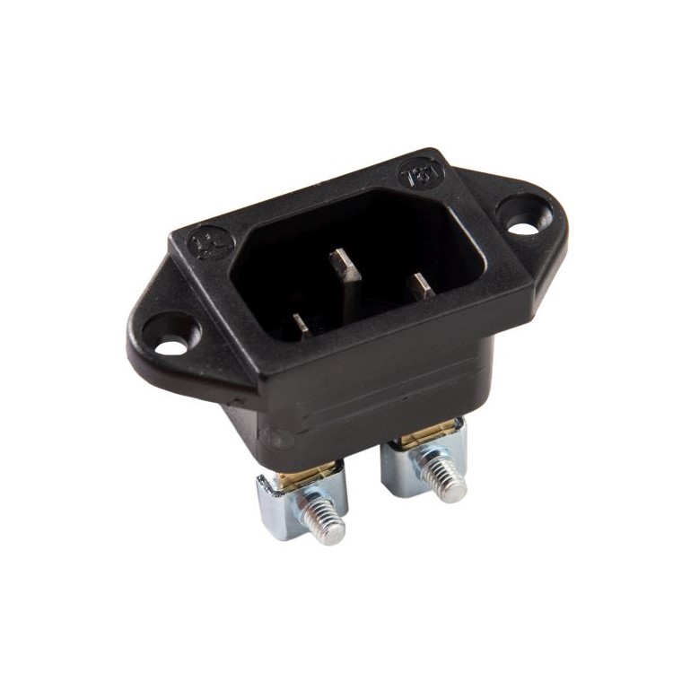 EB-Gerätestecker C14 70° 10A schwarz