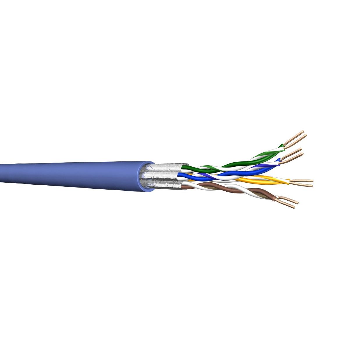 Installationskabel Kupfer Draka UC500 Cat.6A, U/FTP, 500MHz, Cca, AWG23, LS0H, blau, 1000m