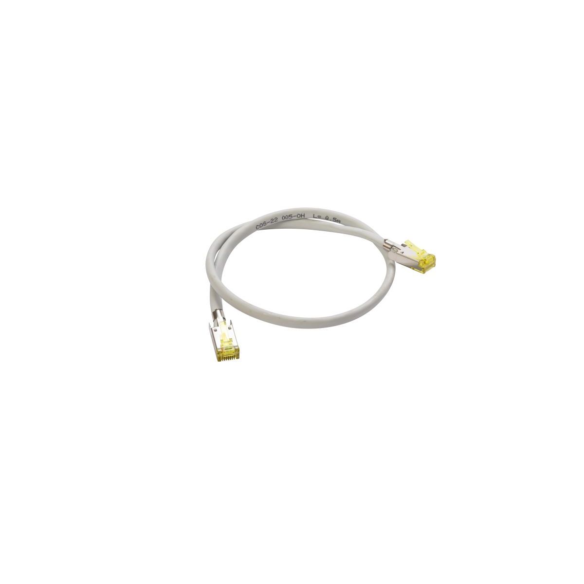 Patchkabel Cat6 STP gr beidseitig geschirmt 1.0m oH