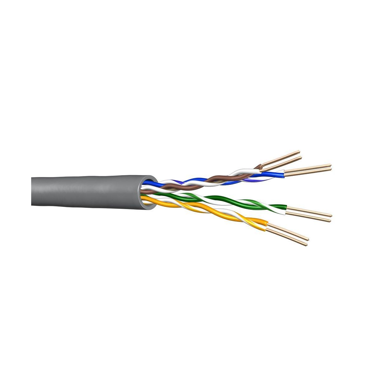 Installationskabel Kupfer Draka UC300, Cat5e, U/UTP, 300MHz, Box 305m, AWG24, LSHF, grau, Eca