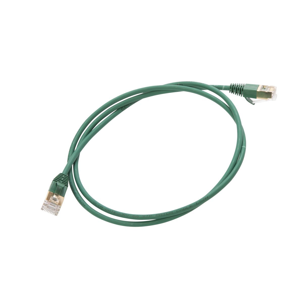 Patchkabel Slim ITplus® Cat.6A, S/FTP, LS0H, 2.0m Ø 3.9mm, grün, AWG32/7