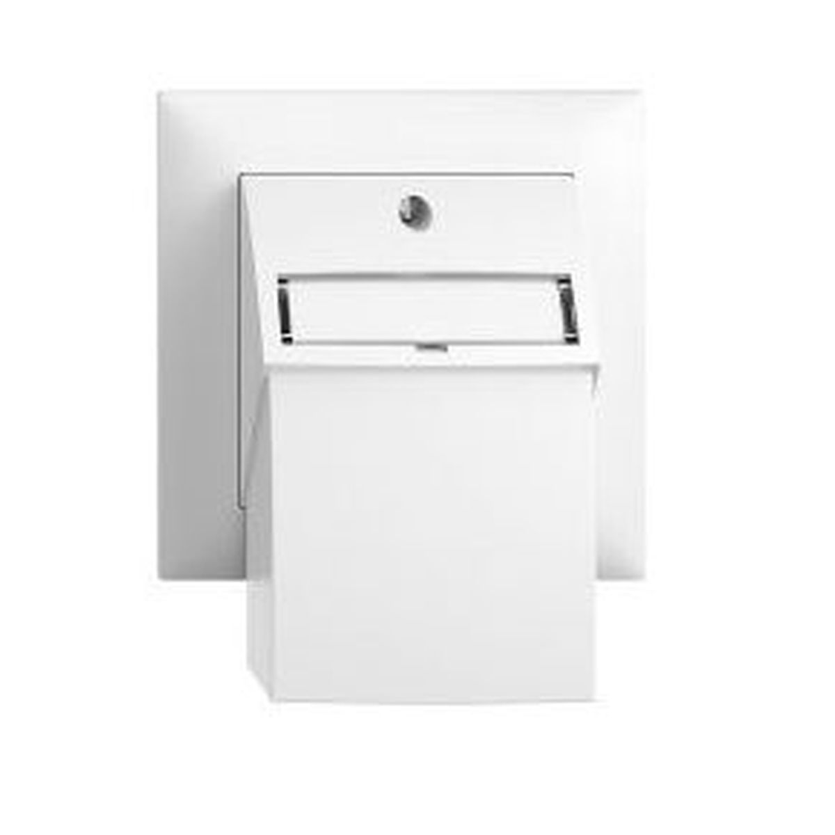 Dose UP FMI, EDIZIOdue, Flachauslasshaube 90°, bestückt Cat.6A 2 x RJ45/u, weiss, Beschriftungsfenster