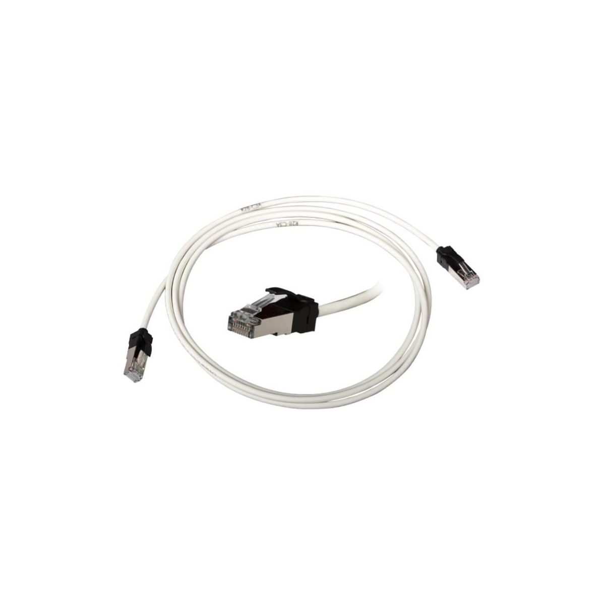 Patchkabel LANmark-6A Slimflex LSZH geschirmt AWG30 Ø4.5mm weiss 1.0m