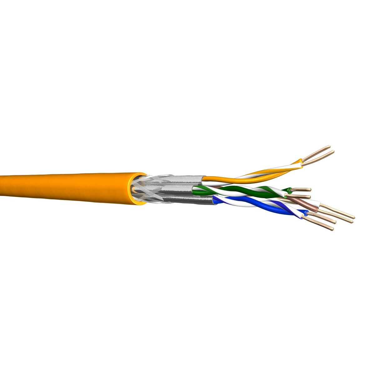 Installationskabel Kupfer Draka UC1500, Cat7<sub>A</sub> S/FTP, 1500MHz, gelb, AWG22, LS0H, 1000m, Cca