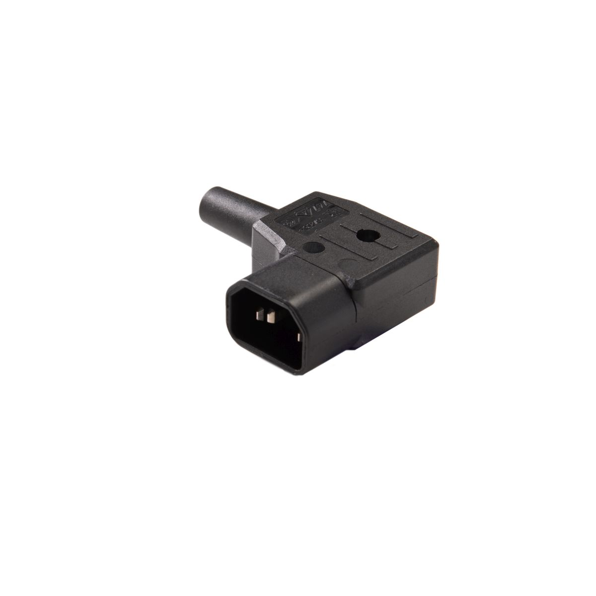 Apparatus connection plug C14 70° 10A black