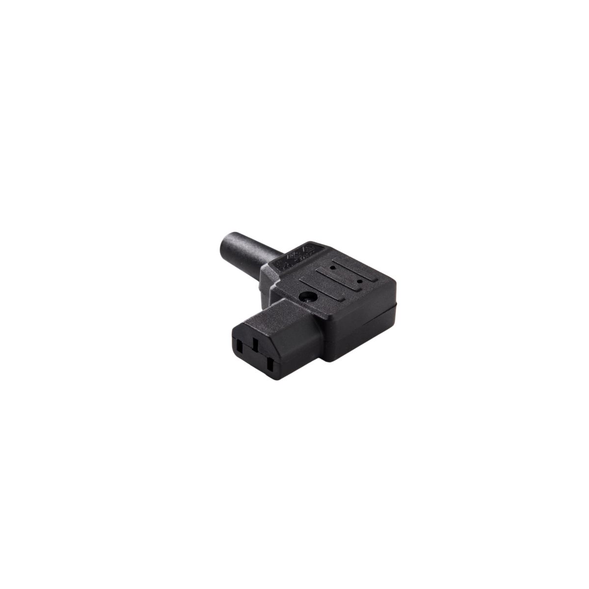 Apparatus socket outlet C13 70° 10A black