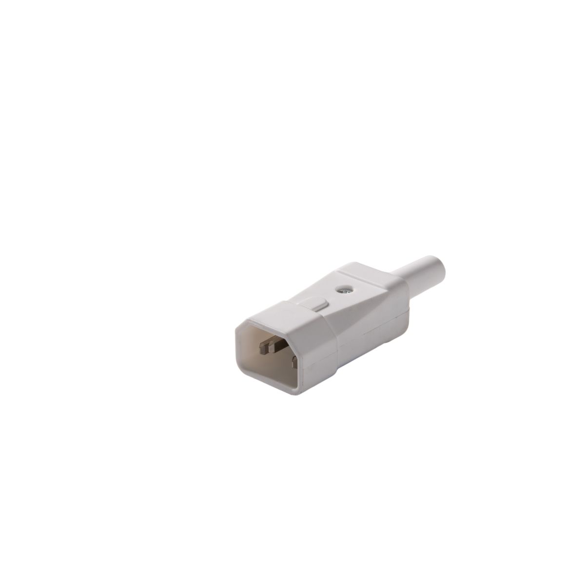 Apparateanschlussstecker C14 70° 10A weiss