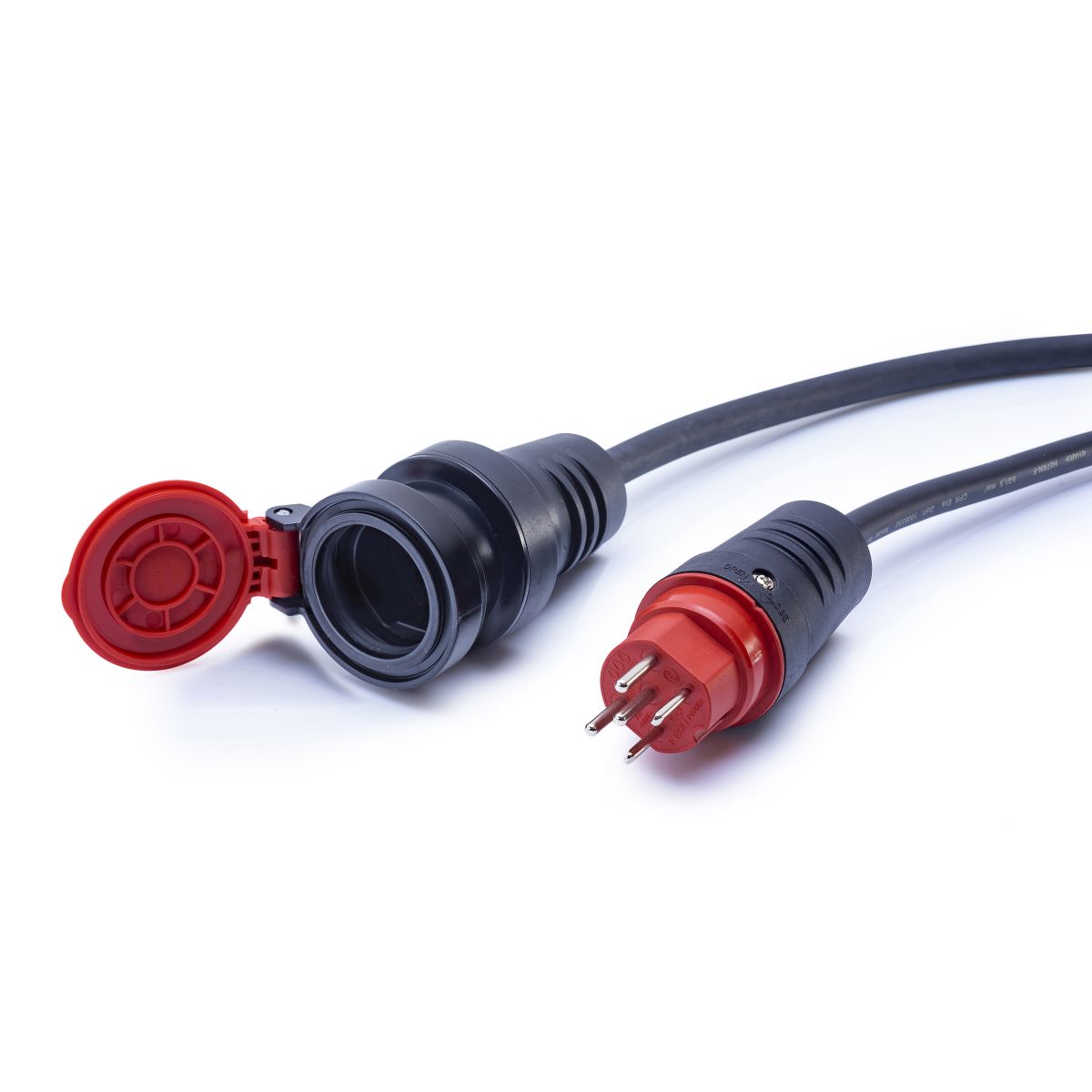 Cavo di prolunga IP55 T15/T15 5m GDV 5x1,5mm2 nero