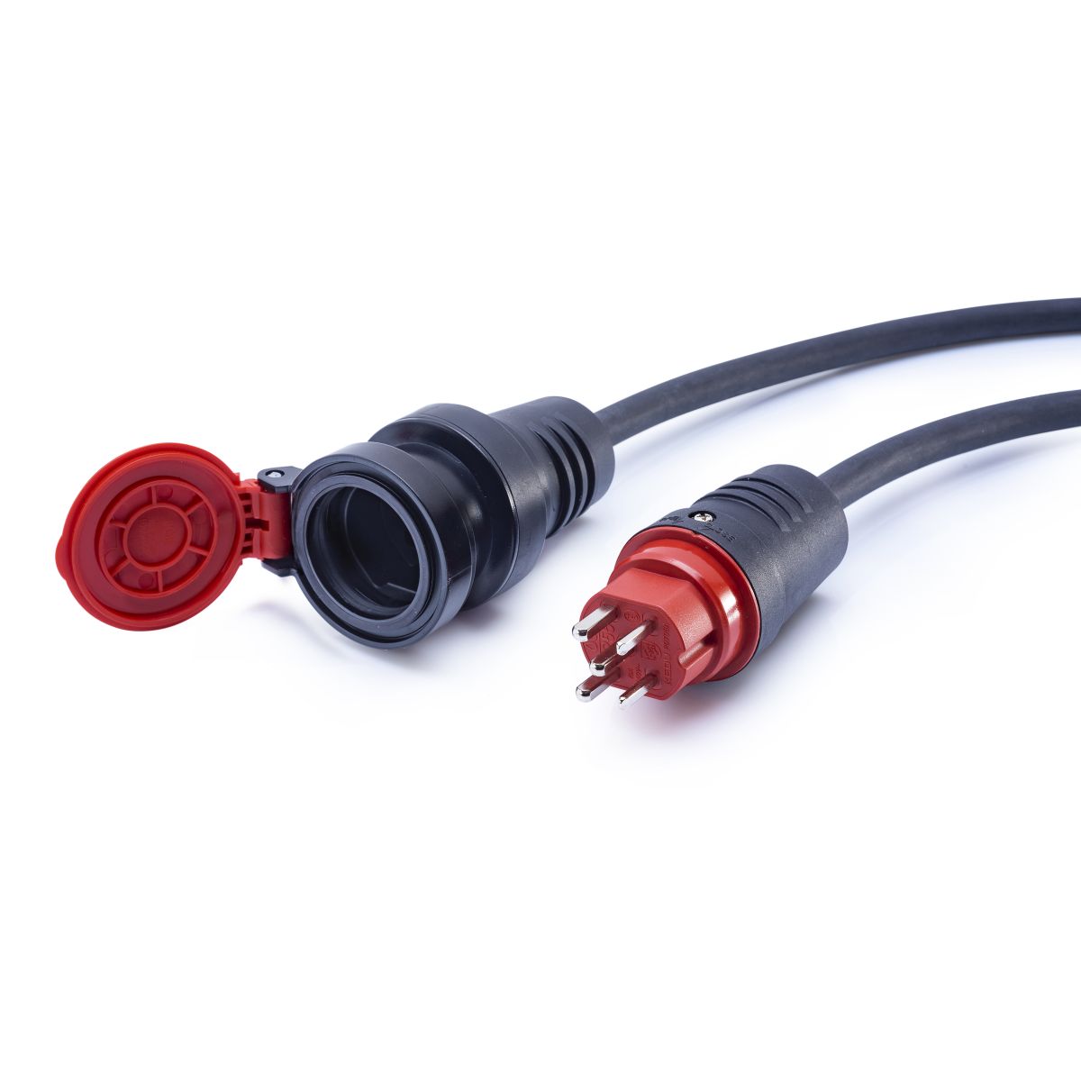 Verlängerungskabel IP55 T25/T25 20m GDV 5x2.5mm2 schwarz