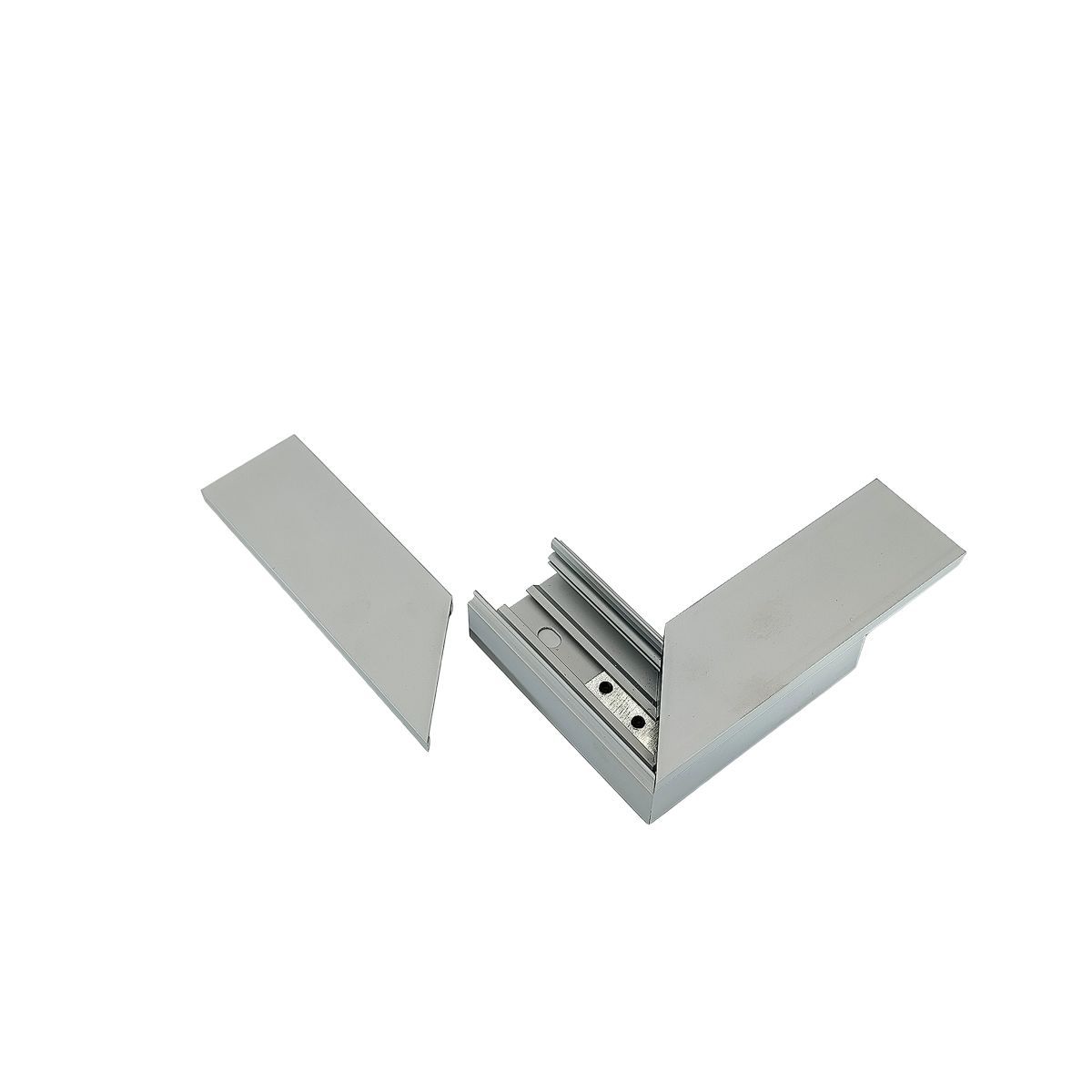 Angle 90° for cable duct K226792, W=45mm, H=30mm, aluminum, silver anodized