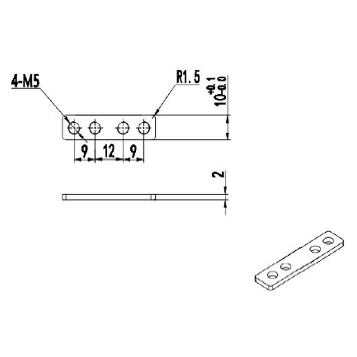 Verbinder für Kabelkanal K226795, L = 40 mm, B = 10 mm, Stahl, mit 4 Schrauben – Bild 3