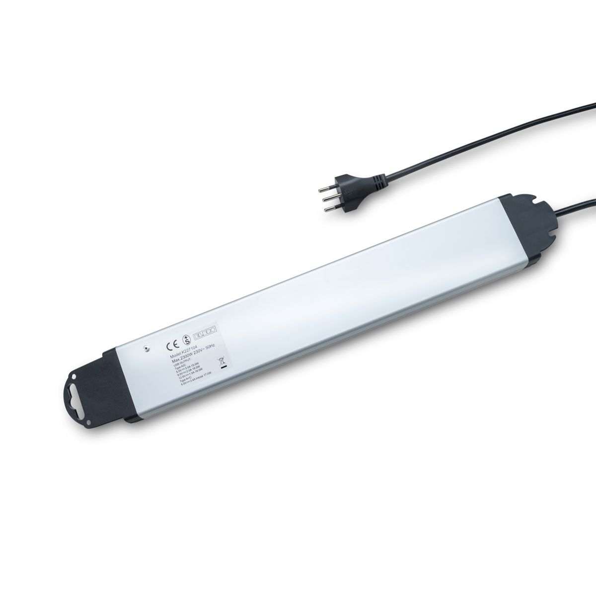 Presa multipla in alluminio 5×T13 3×1 mm² 1,5 m con 1×USB-C 1×USB-A – Immagine 2