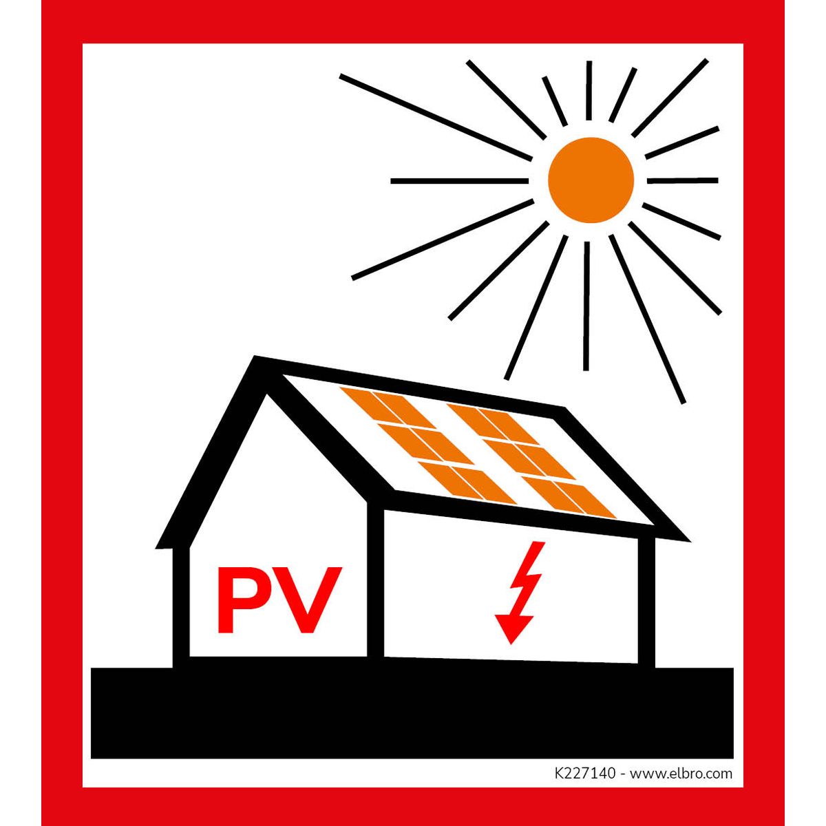 Warnaufkleber Solaranlage, wetterfest, Set zu 77 Stück, 7 Varianten – Bild 3