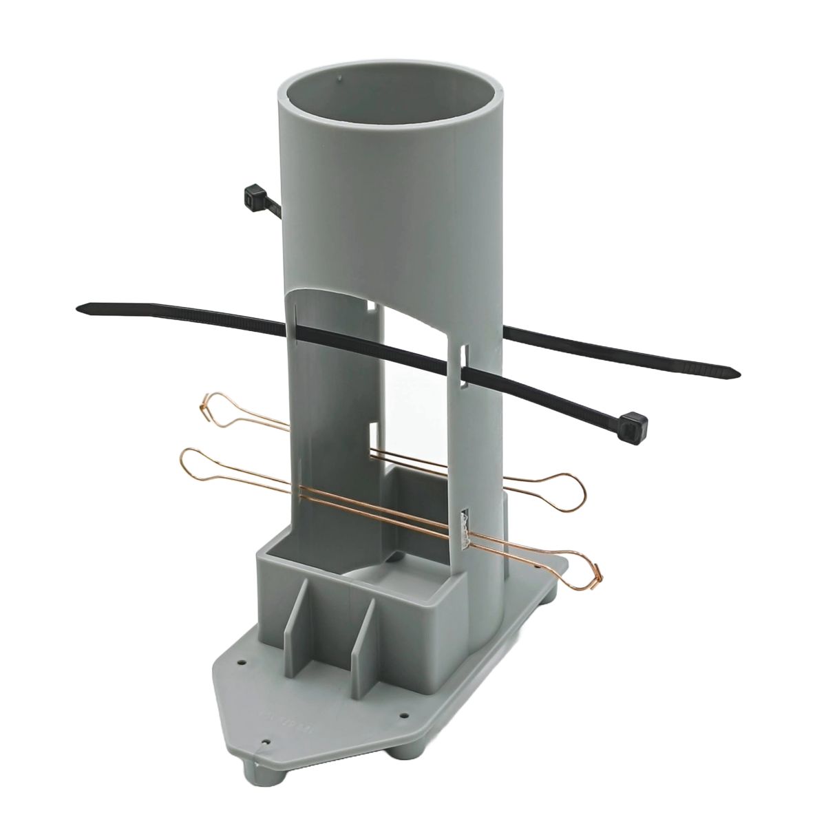 Supporto per tubi ELBRO, per tubi 4×M16/4×M20/2×M25, grigio, 63×195 mm – Immagine 3