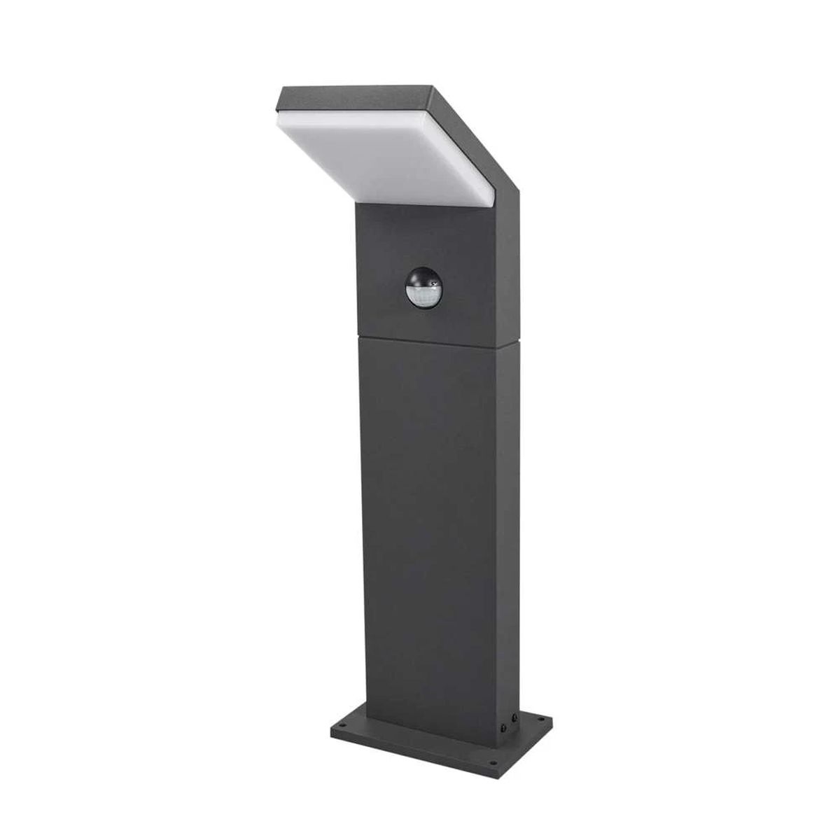 LED-Pollerleuchte ELBRO, PIR, 9 W, 680 lm, 2200/2700/3000 K, Standby Licht, IP54, mit Grundplatte, anthrazit