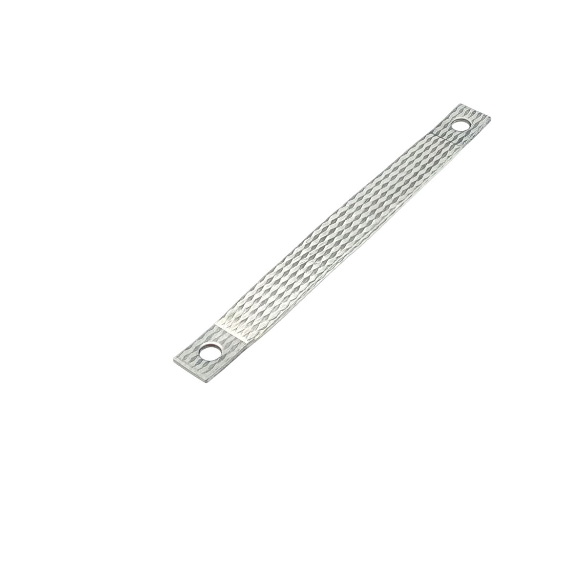 Erdungsband/Masseband, Kupfer-Geflecht, verzinnt, Länge 200 mm, Querschnitt 50 qmm, Öse Ø 10.5 mm