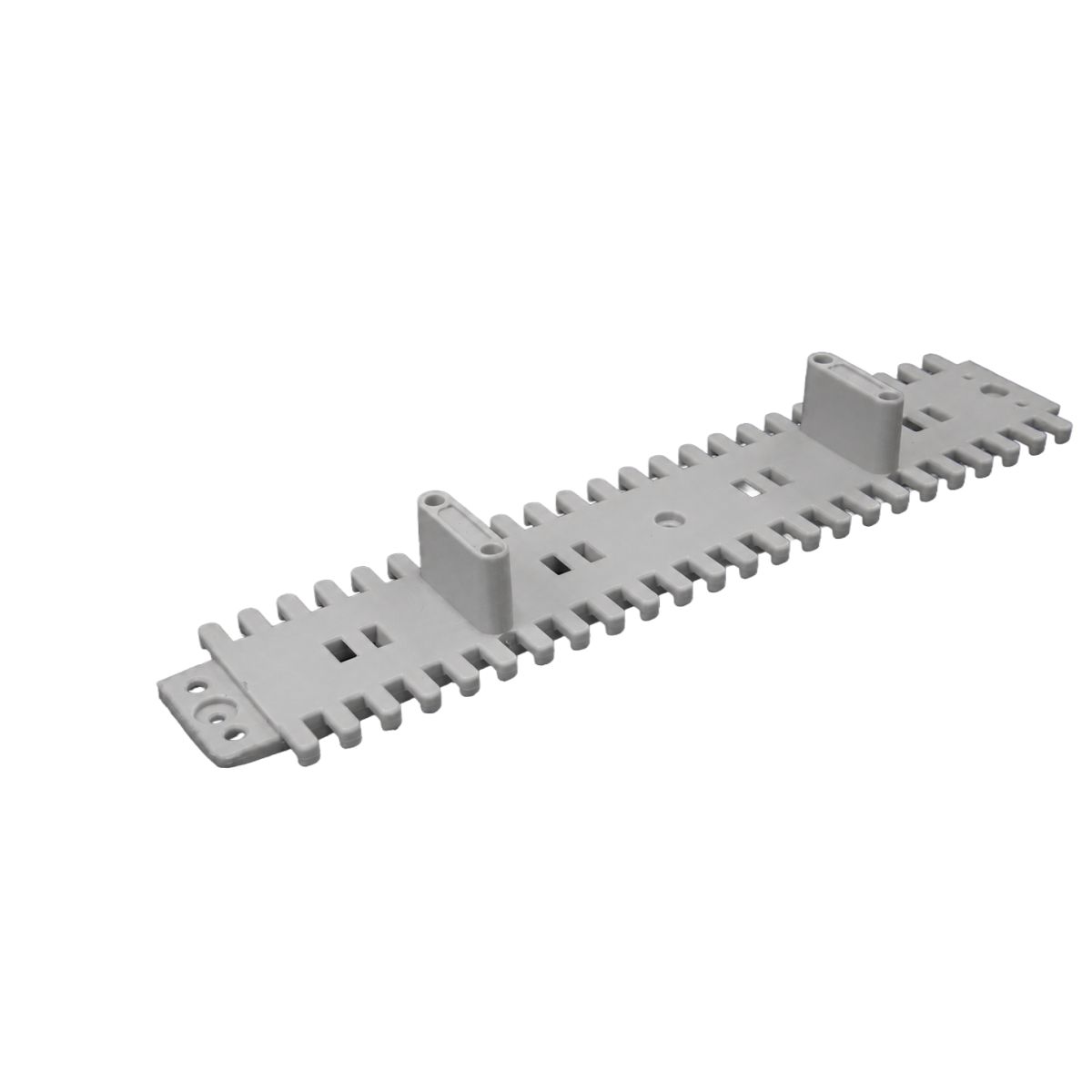 Kabelträger hellgrau, Höhe 30 mm, 249 x 54 x 30 mm, zwei Stege, Pack à 25 Stück