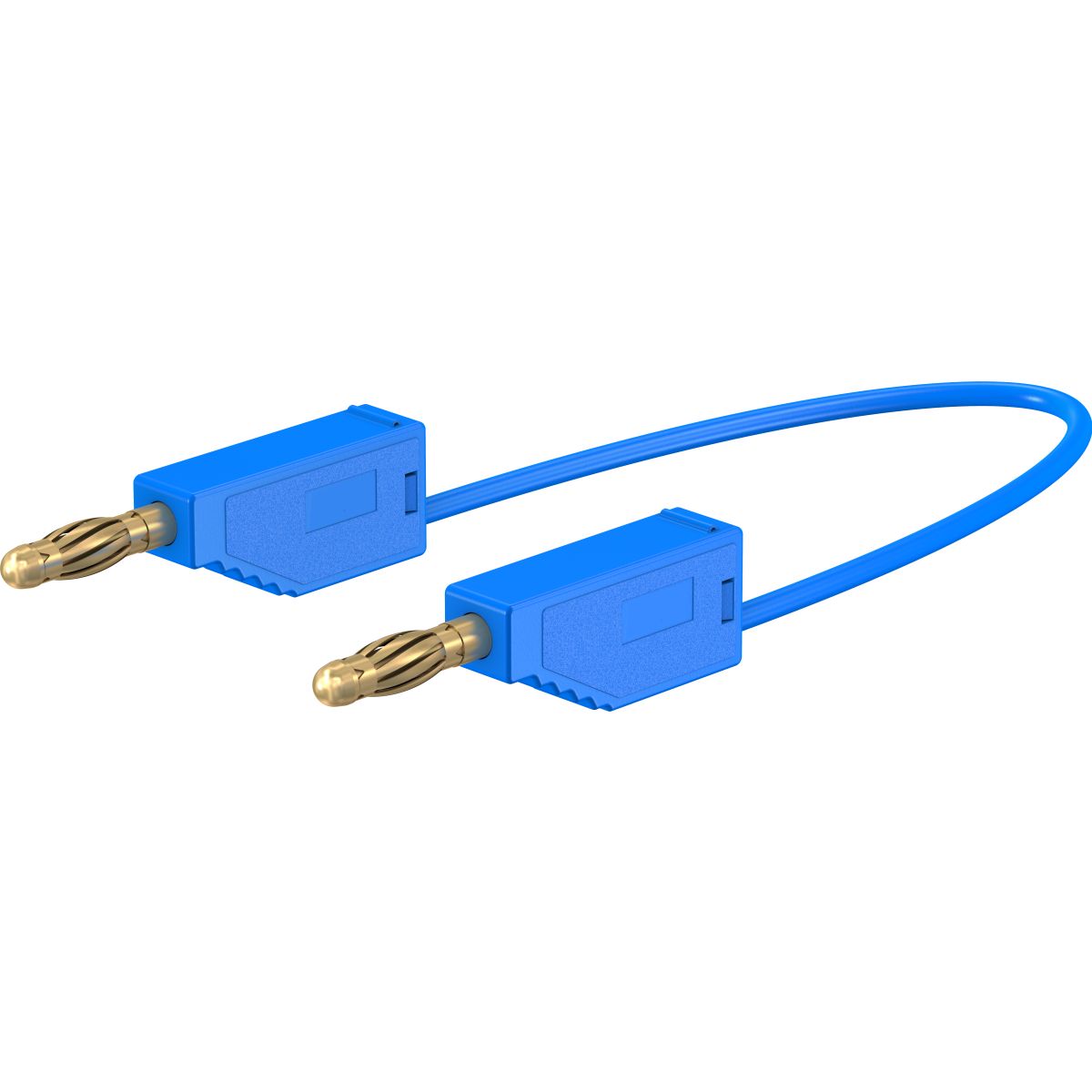Cavo di prova in PVC da 50 cm blu con terminale a lama da 4 mm placcato oro 1 mm²