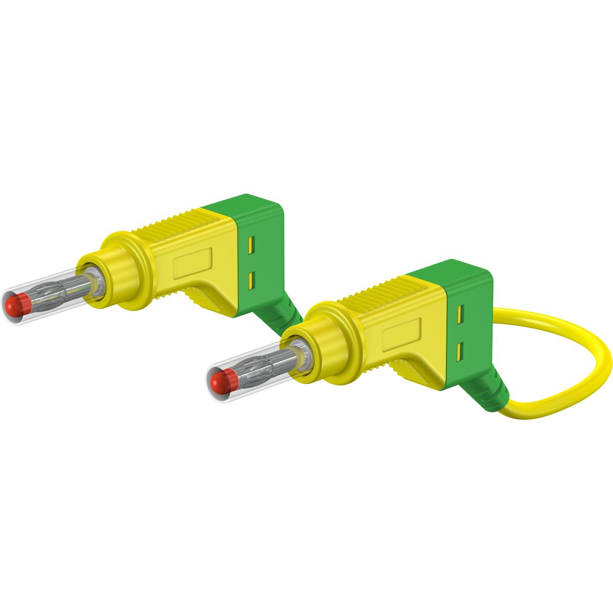Silikon-Verbindungsleitung gelb grün 200 cm 2.5 mm² mit Schiebehülsenstecker